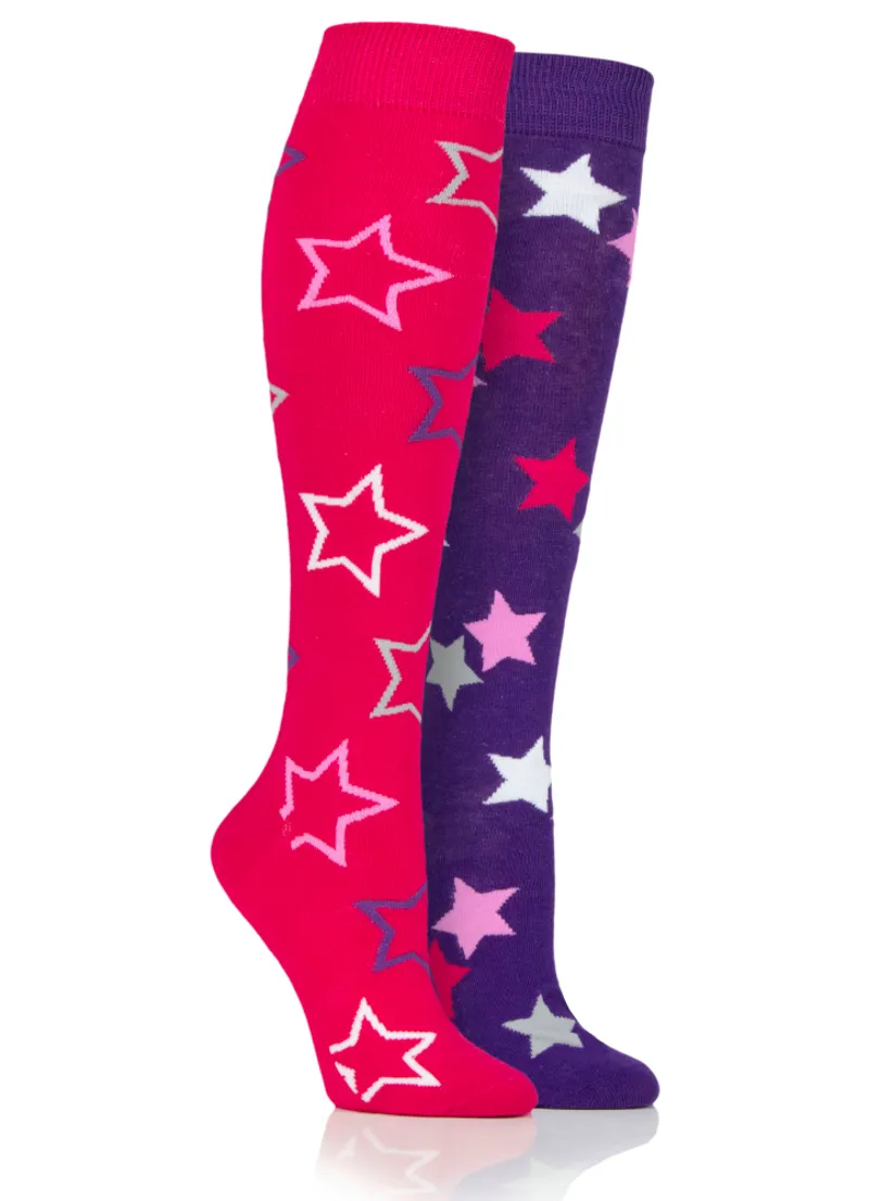 Storm Bloc Ladies Sock Raspberry Stars - 2 pack